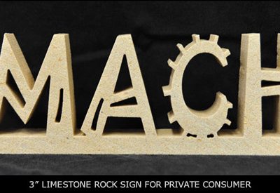 3″ Limestone Rock Sign for Private Consumer